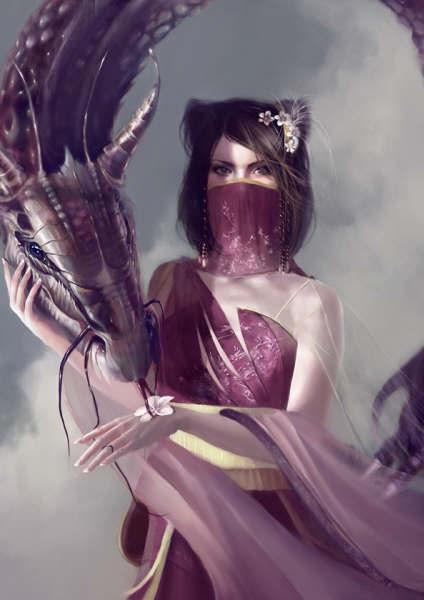 femme et dragon